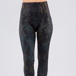New M. Rena Snake Print Tummy Control Leggings. One Size